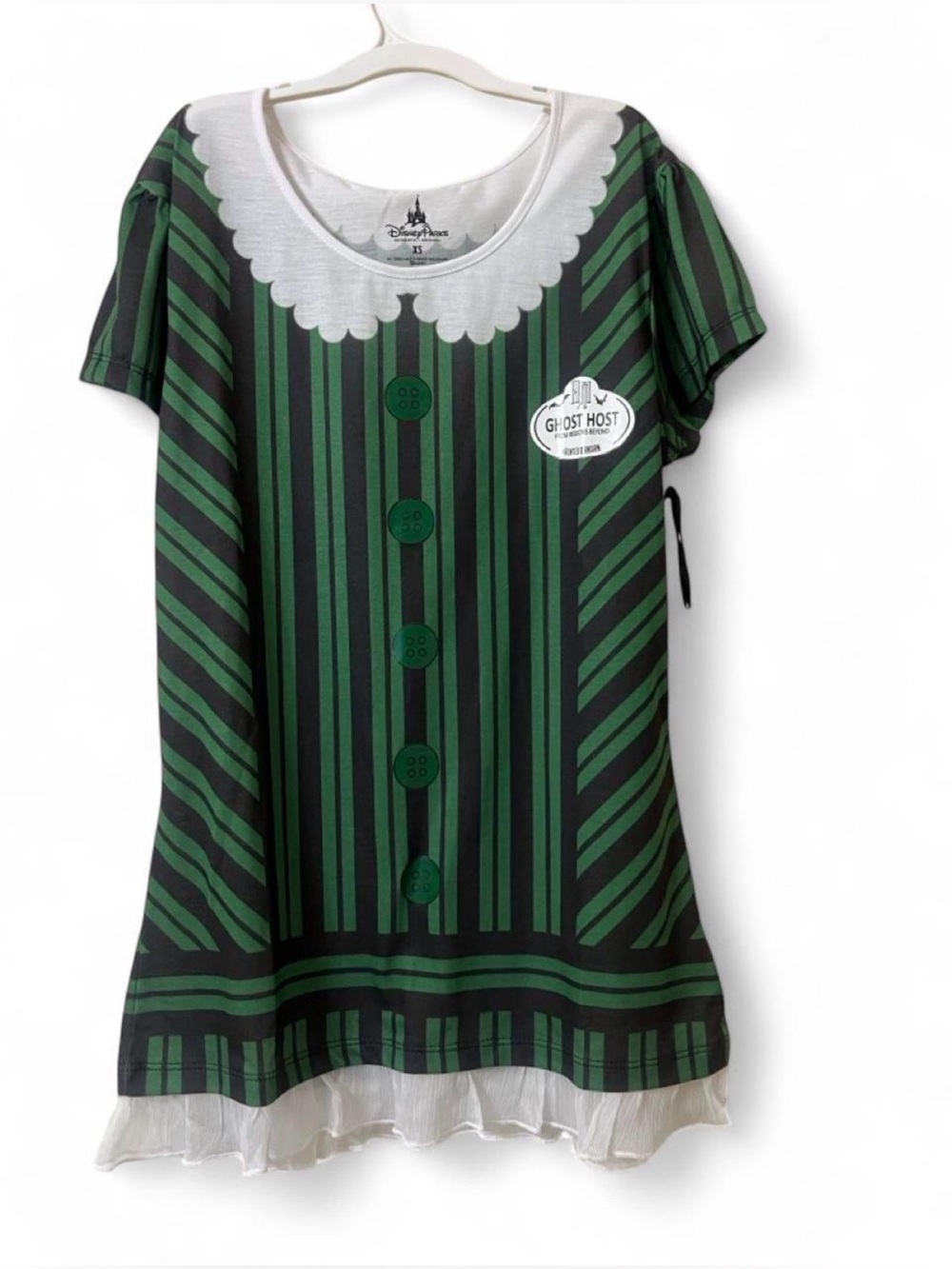 Disney haunted mansion ghost host costume shirt
